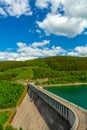 Hike around the Leibis-Lichte dam near OberweiÃÅ¸bach Royalty Free Stock Photo